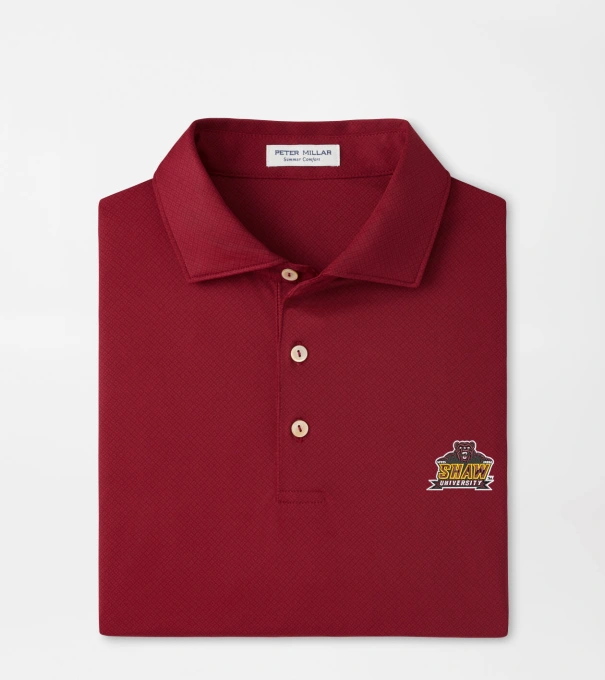 Shaw University Hugo Performance Jersey Polo in Maroon2