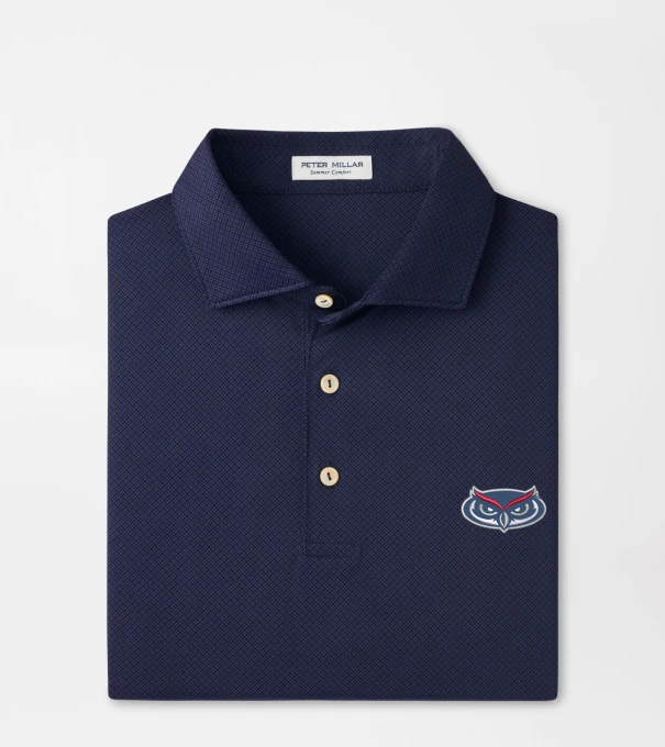 Florida Atlantic University Hugo Performance Jersey Polo in Navy