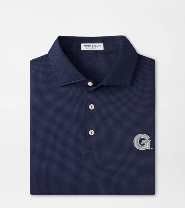 Georgetown Hugo Performance Jersey Polo in Navy