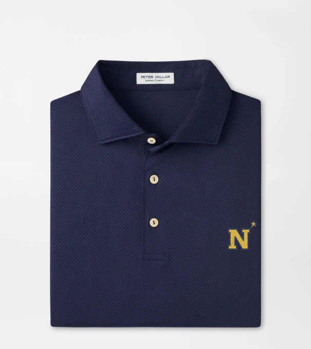 Naval Academy Hugo Performance Jersey Polo in Navy