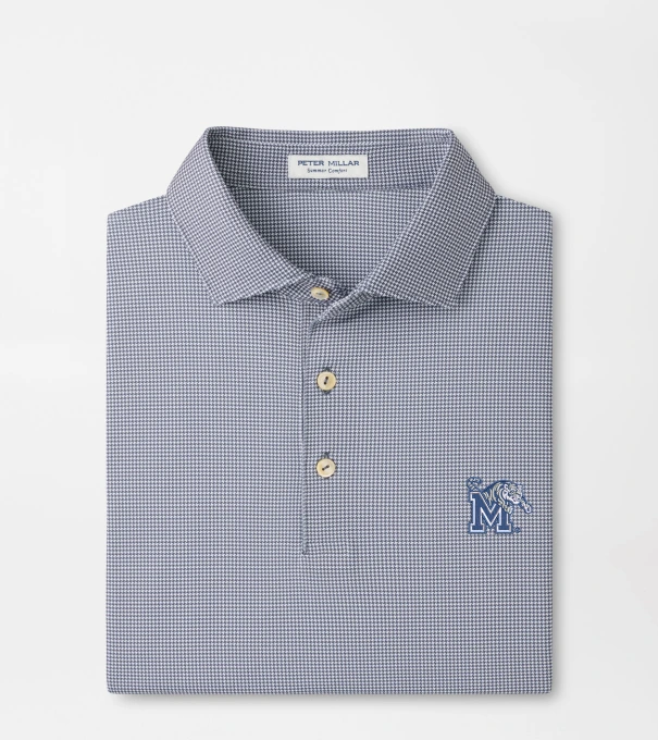 Memphis Border Performance Jersey Polo in Iron