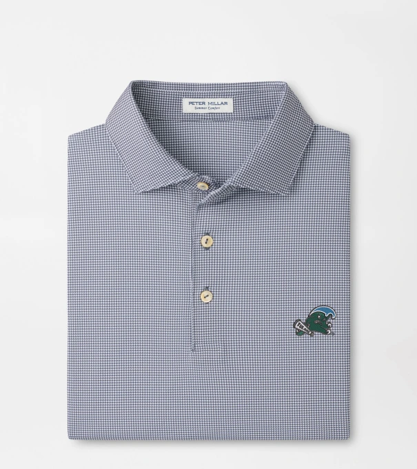 Tulane Green Wave Border Performance Jersey Polo in Iron