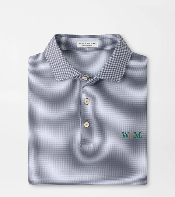 William & Mary Border Performance Jersey Polo in Iron