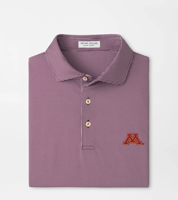 Minnesota Border Performance Jersey Polo in Maroon3
