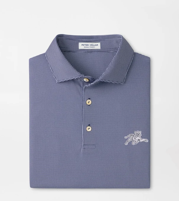 Jackson State Border Performance Jersey Polo in Navy