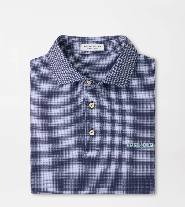 Spelman College Border Performance Jersey Polo in Navy