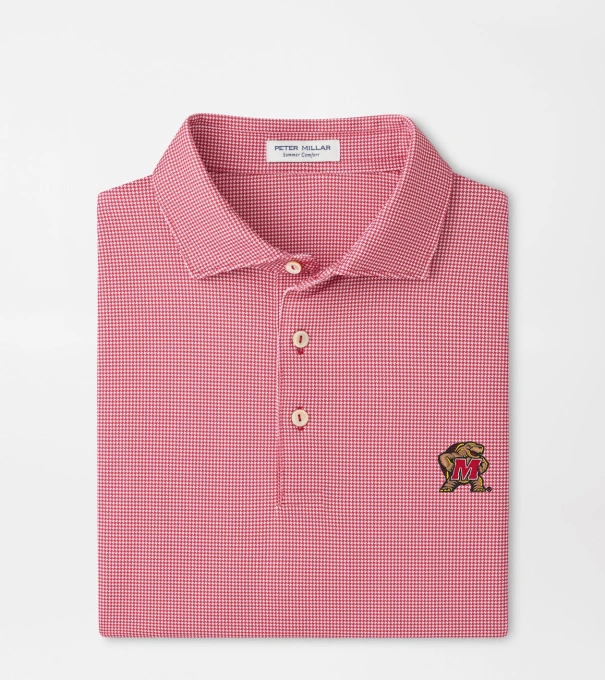 Maryland Terrapins Border Performance Jersey Polo in Red3