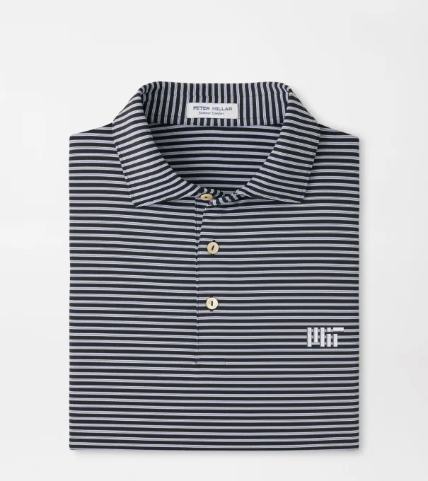 MIT Tiebreaker Performance Jersey Stripe Polo in Black