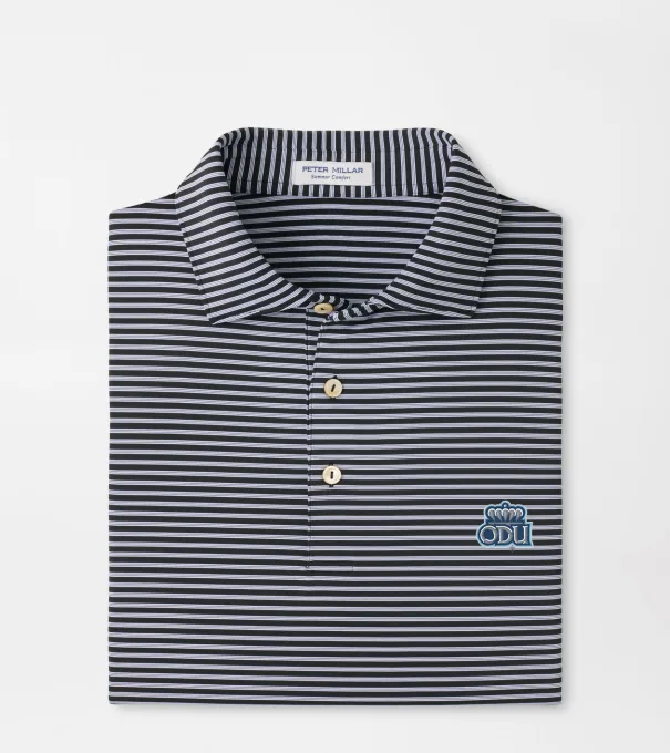 Old Dominion University Tiebreaker Performance Jersey Stripe Polo in Black