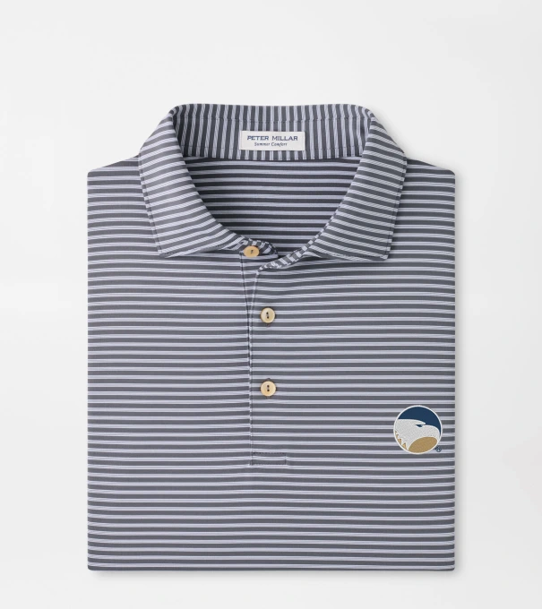 Georgia Southern Eagle Tiebreaker Performance Jersey Stripe Polo in Iron