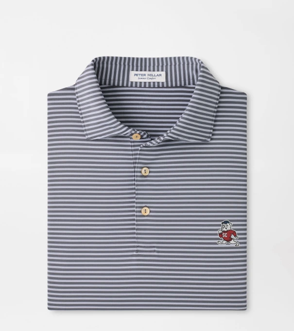 SC State Tiebreaker Performance Jersey Stripe Polo in Iron