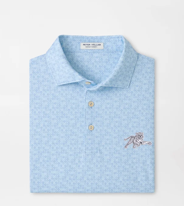 Jackson State Bases Loaded Performance Jersey Polo in PALE BLUE