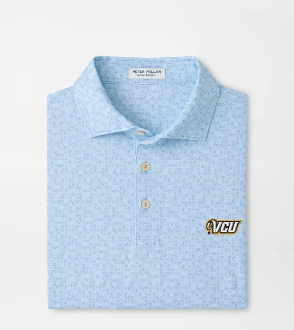 VCU Bases Loaded Performance Jersey Polo in PALE BLUE