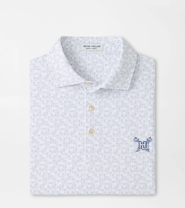 Hampton University Bases Loaded Performance Jersey Polo in White