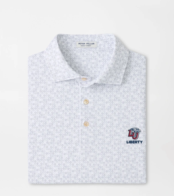 Liberty University Bases Loaded Performance Jersey Polo in White