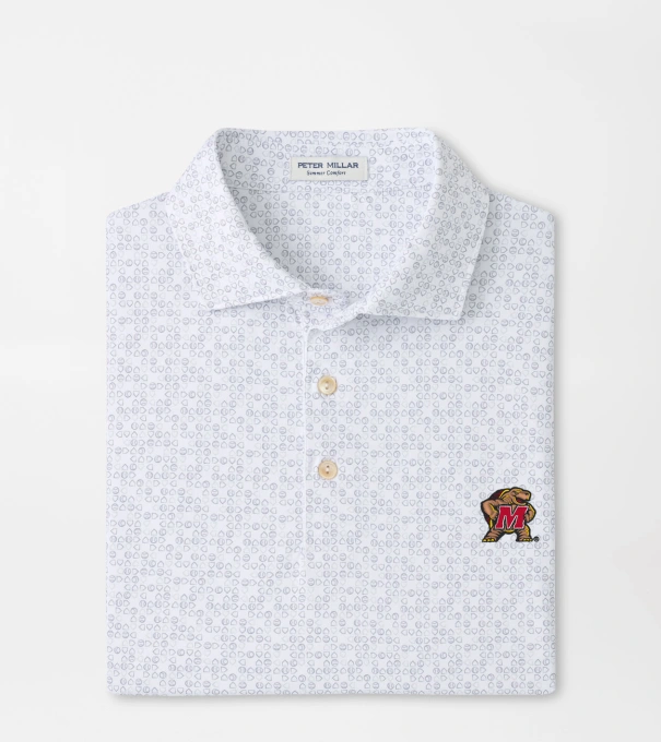 Maryland Terrapins Bases Loaded Performance Jersey Polo in White
