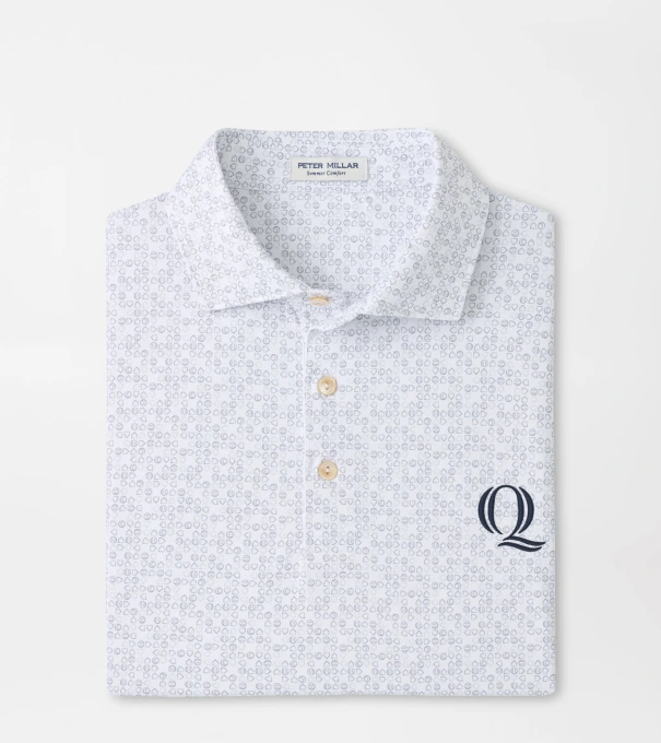 Quinnipiac Bases Loaded Performance Jersey Polo in White