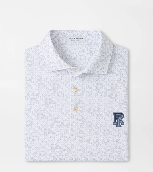 Rhode Island Bases Loaded Performance Jersey Polo in White