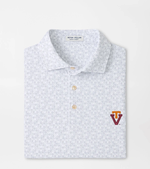 Virginia Tech Vault Bases Loaded Performance Jersey Polo in White