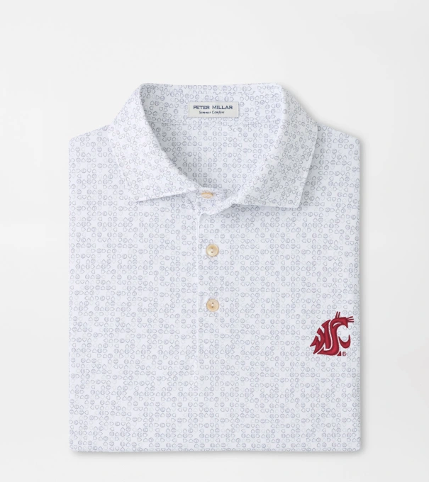 Washington State Bases Loaded Performance Jersey Polo in White