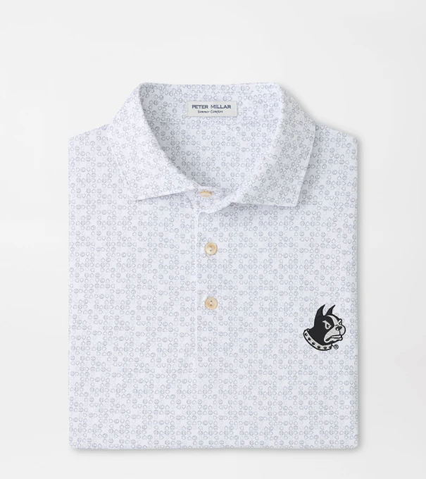 Wofford Terrier Bases Loaded Performance Jersey Polo in White