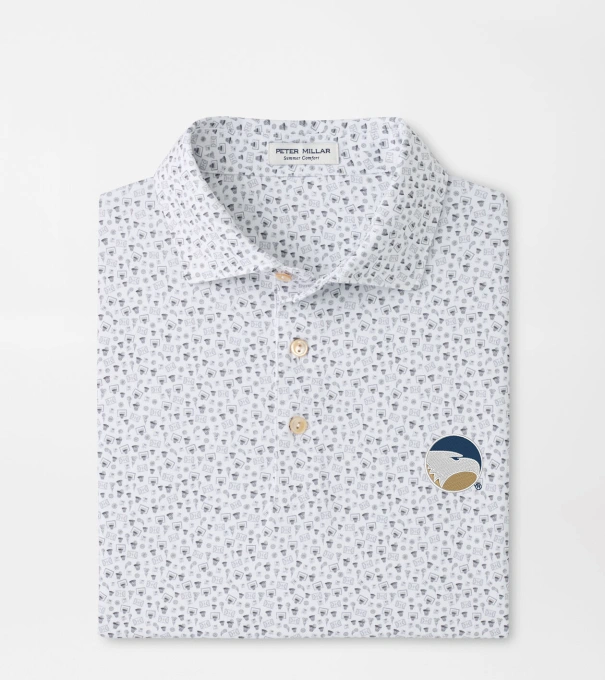 Georgia Southern Eagle Buzzer Beater Performance Jersey Polo in White