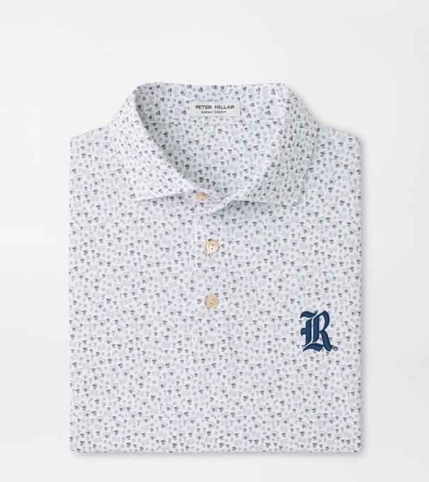 Rice University Buzzer Beater Performance Jersey Polo in White
