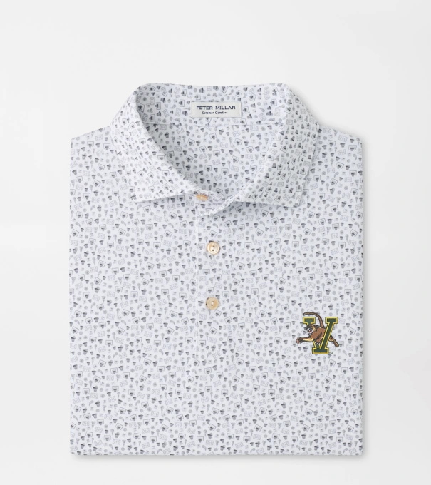 Vermont Buzzer Beater Performance Jersey Polo in White