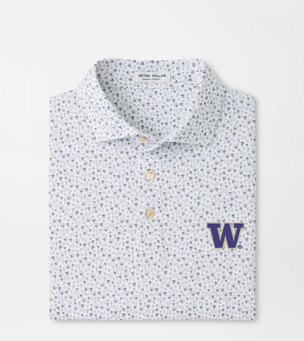 Washington Buzzer Beater Performance Jersey Polo in White
