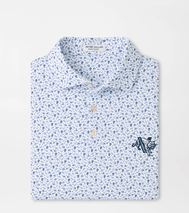 Villanova Vault Kick Off Performance Jersey Polo in Blue Frost