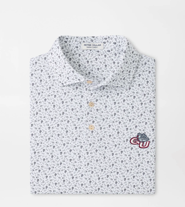 Gonzaga Kick Off Performance Jersey Polo in Gale Grey
