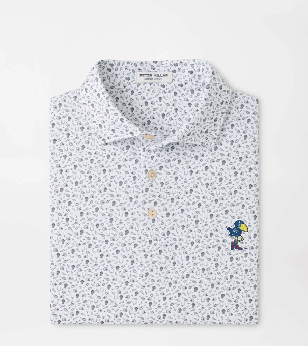 Kansas Vault Kick Off Performance Jersey Polo in Gale Grey