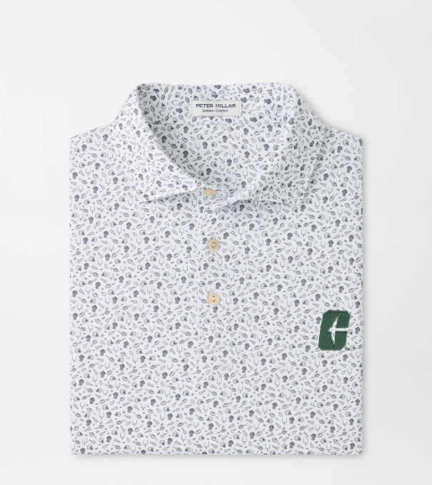 UNC Charlotte Kick Off Performance Jersey Polo in Gale Grey