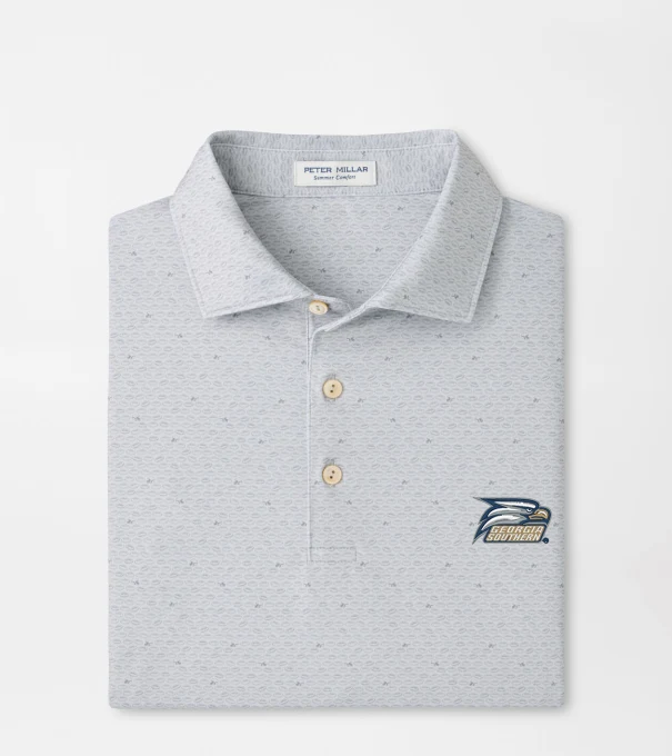 Georgia Southern On The Ball Performance Jersey Polo in British Grey