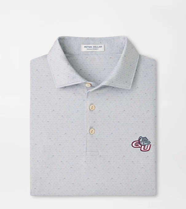 Gonzaga On The Ball Performance Jersey Polo in British Grey