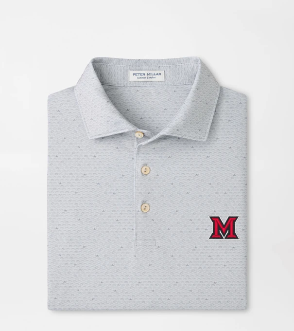 Miami of Ohio On The Ball Performance Jersey Polo in British Grey