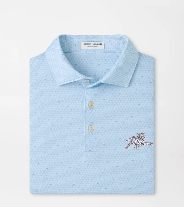 Jackson State On The Ball Performance Jersey Polo in PALE BLUE