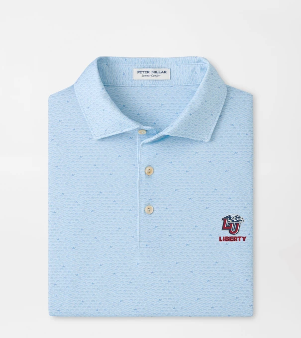 Liberty University On The Ball Performance Jersey Polo in PALE BLUE