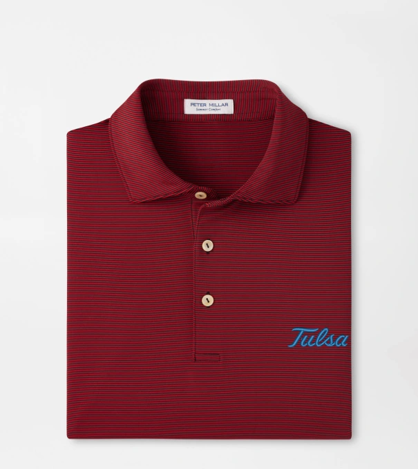 Tulsa Jubilee Performance Jersey Polo in Black / Red3