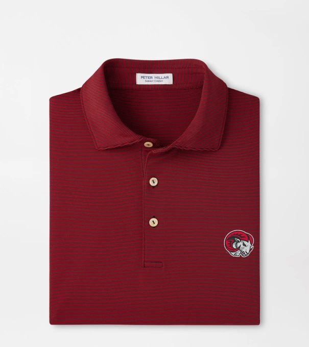 Winston Salem State Jubilee Performance Jersey Polo in Black / Red3