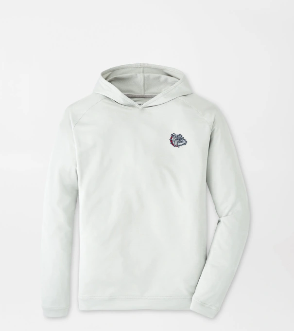 Gonzaga Bulldog Pine Performance Hoodie in British Grey