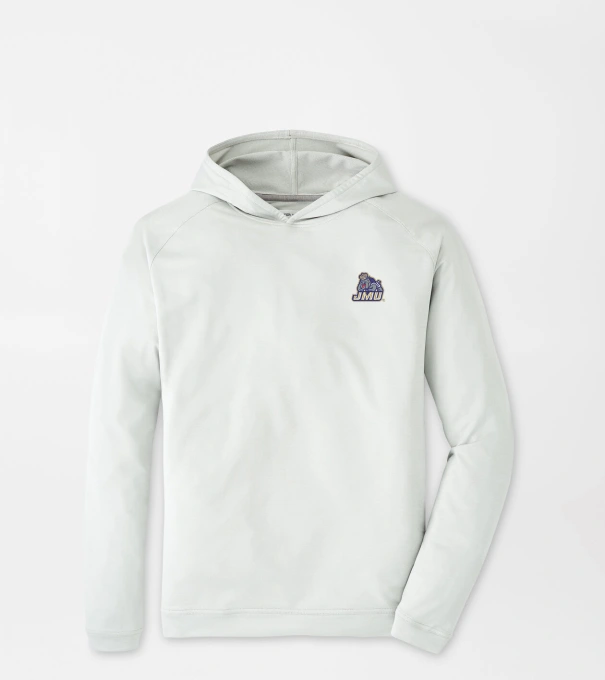 James Madison University Pine Performance Hoodie in British Grey