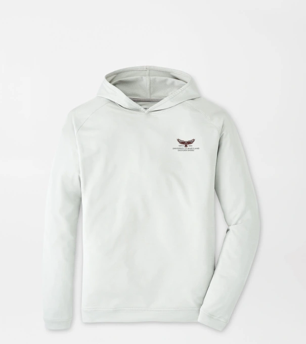 Maryland Eastern Shore Pine Performance Hoodie in British Grey