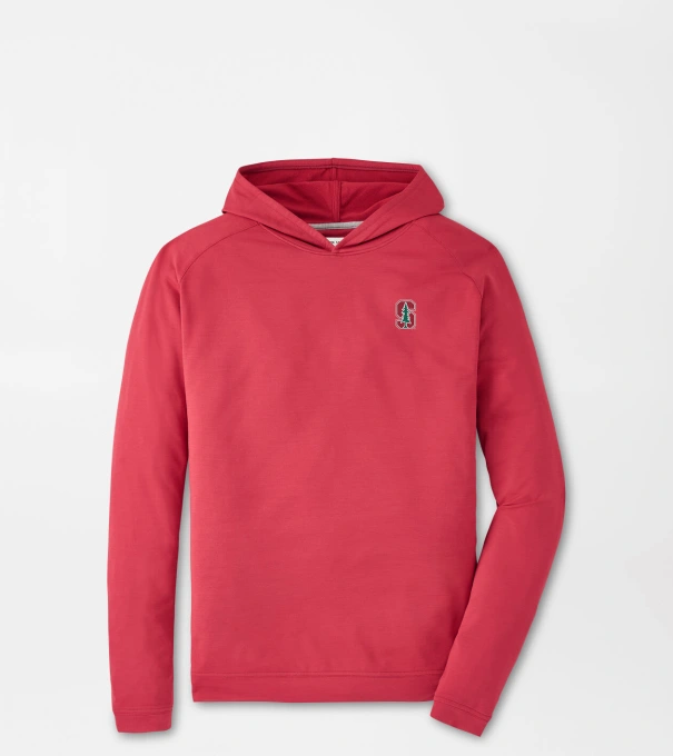 Stanford Pine Performance Hoodie in Crimson1