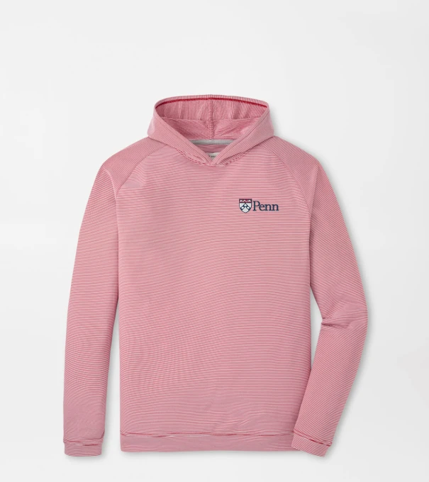 UPenn Pine Sugar Stripe Performance Hoodie in Crimson1