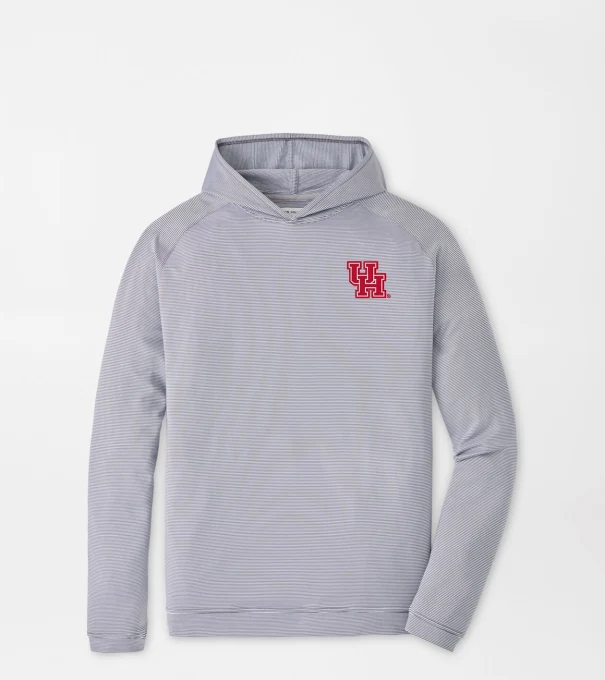 Houston Pine Sugar Stripe Performance Hoodie in Iron
