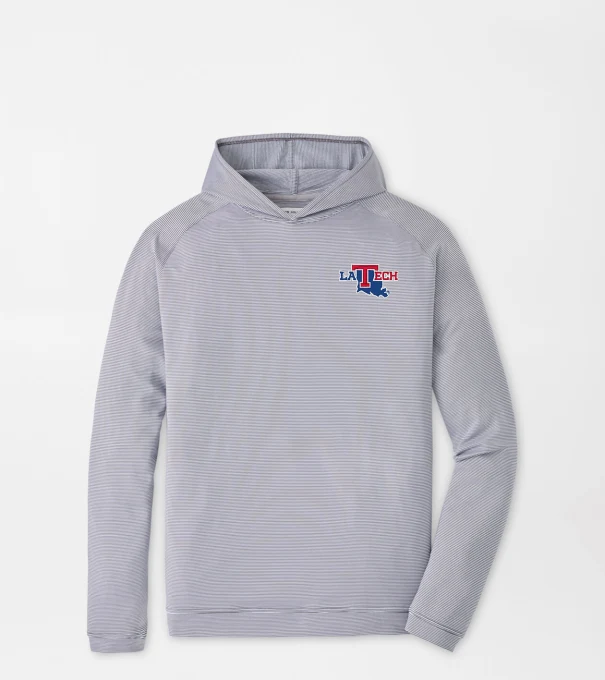 Louisiana Tech Pine Sugar Stripe Performance Hoodie in Iron