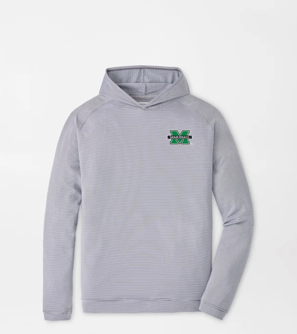 Marshall Pine Sugar Stripe Performance Hoodie in Iron