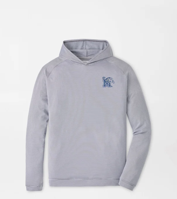 Memphis Pine Sugar Stripe Performance Hoodie in Iron
