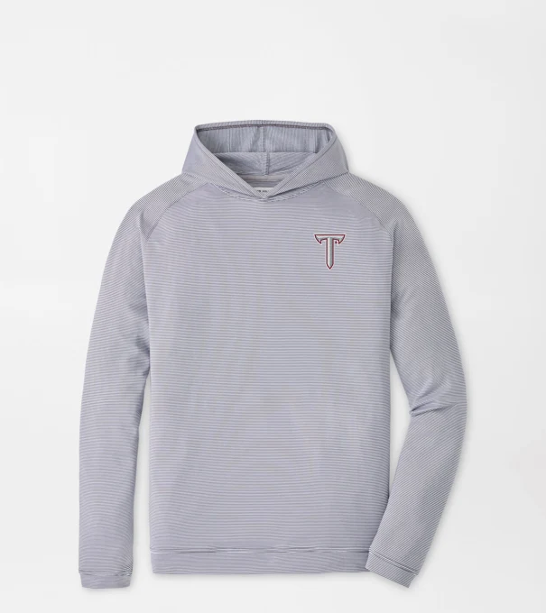 Troy Pine Sugar Stripe Performance Hoodie in Iron